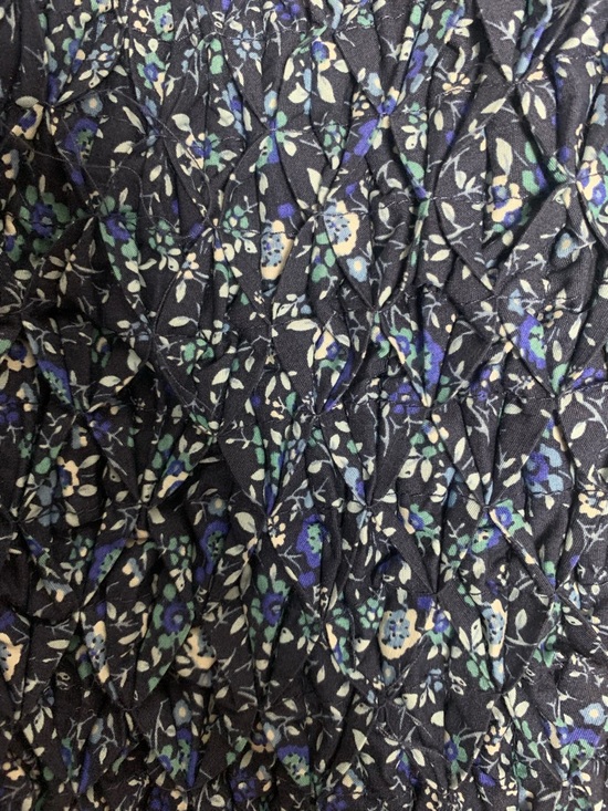 Free People Petunia Mini Dress Blue Floral Smocked Boho Backless - Size S - Picture 8 of 9